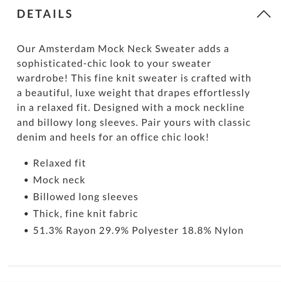 Vici Amsterdam Mock Neck Sweater Size M - Picture 4 of 8